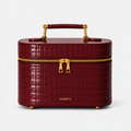 VANTI Croc Vanity Case - Burgundy